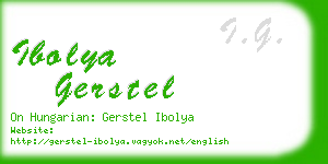 ibolya gerstel business card